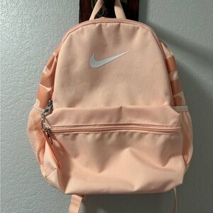 Nike Light Pink Backpack with Silver Logo